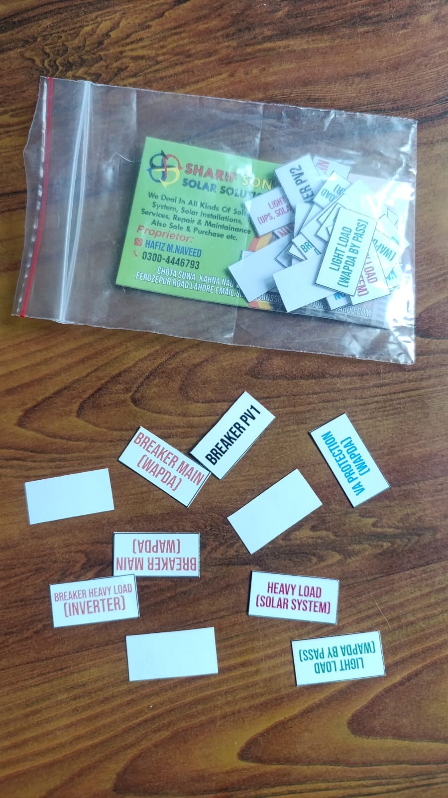 Solar & Electrical DB Box Labels / Tags – Complete Set for AC & DC DB | Breaker, Voltage Protector & Changeover Stickers 2