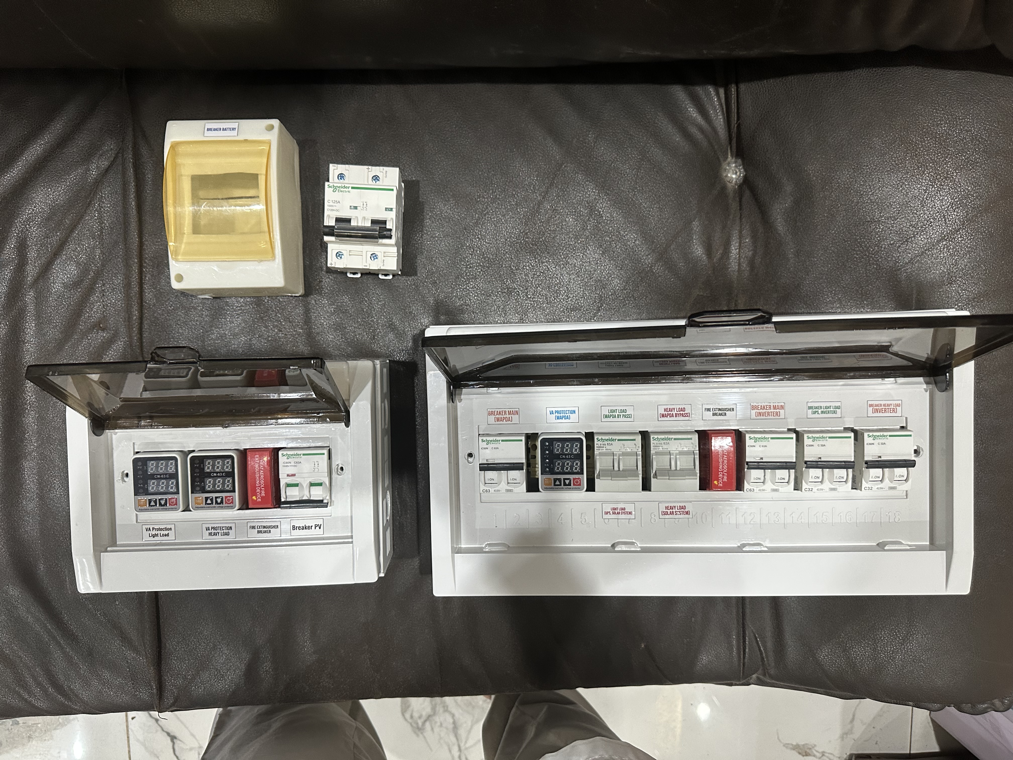 Solar & Electrical DB Box Labels / Tags – Complete Set for AC & DC DB | Breaker, Voltage Protector & Changeover Stickers 12